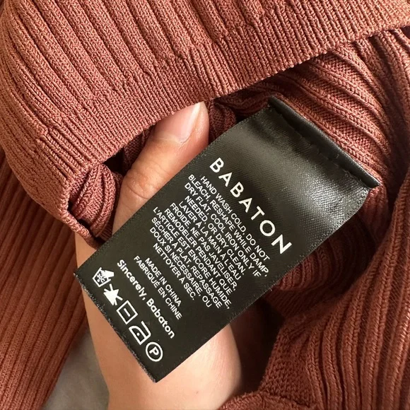 Babaton Aritzia Ambrosia Sculpt Knit Tie-Back Longsleeve - Rich Copper - Medium - Picture 12 of 14